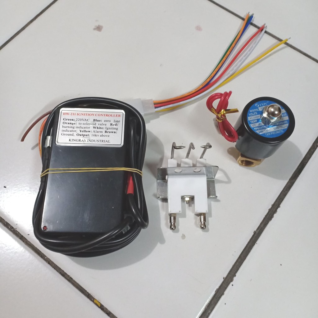 REDSUN RS-A7W Ignition Controller 24V DC Modul Pemantik Pematik Gas LPG Kontroler Igniter Otomatis +