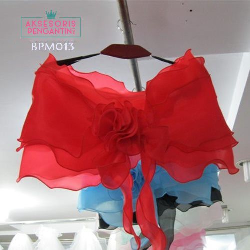 [PALING LARIS] BOLERO PESTA WEDDING MERAH l AKSESORIS CARDIGAN PENGANTIN BPM013