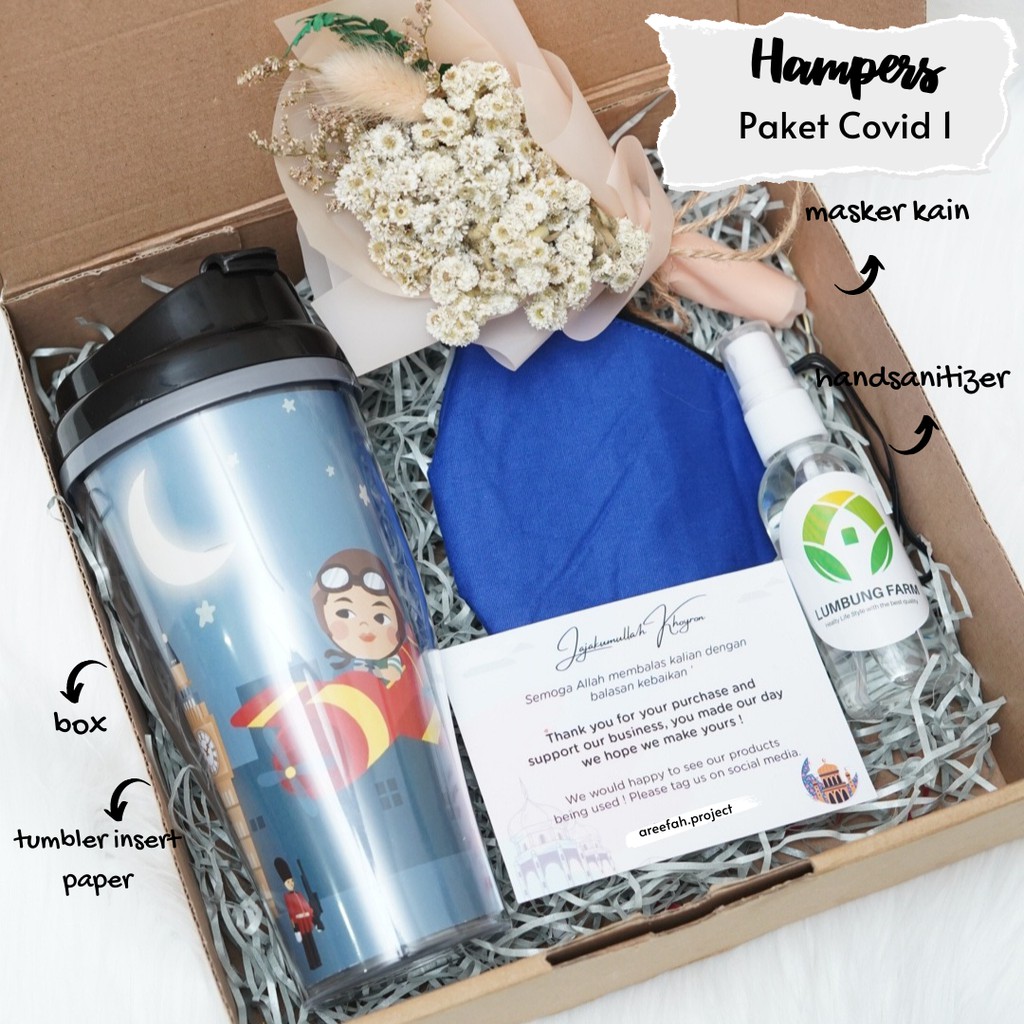 

Kado Sidang Wisuda Cowok Gift Box Murah Paket Covid 1 + Tumbler Insert Paper Custom