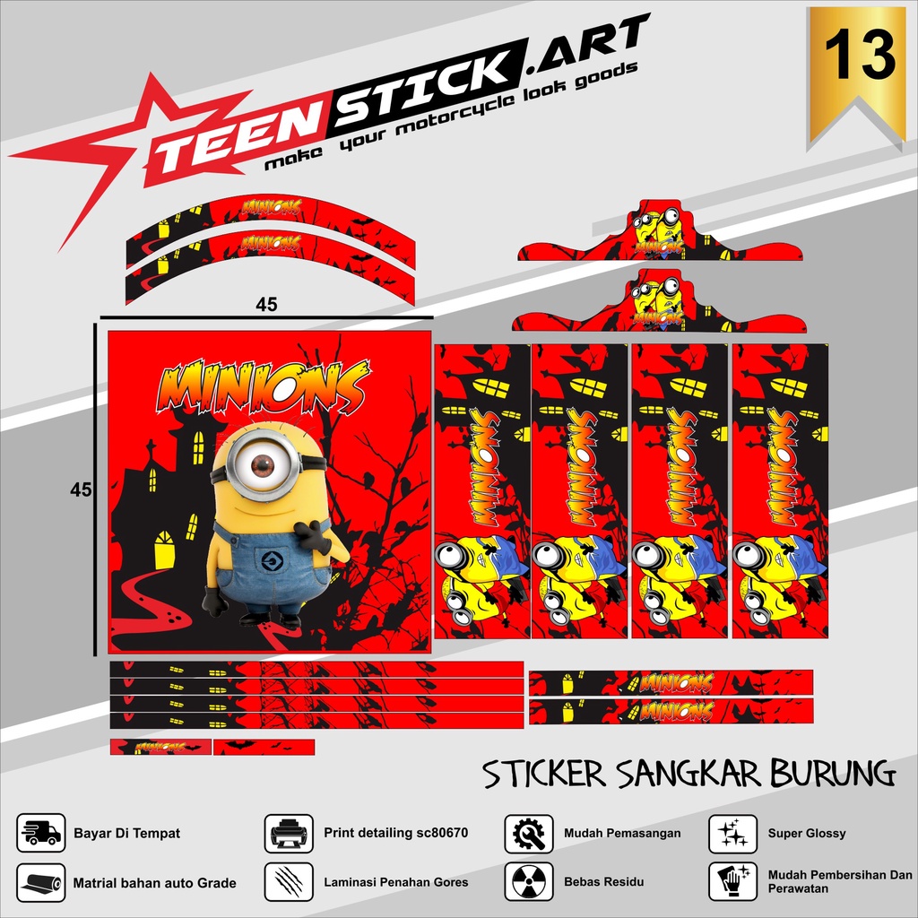 Stiker Decal SANGKAR KOTAK KICAU MANIA Sangkar EBOD JAYA Sangkar ORIQ JAYA Sangkar Kicau MANIA KACER