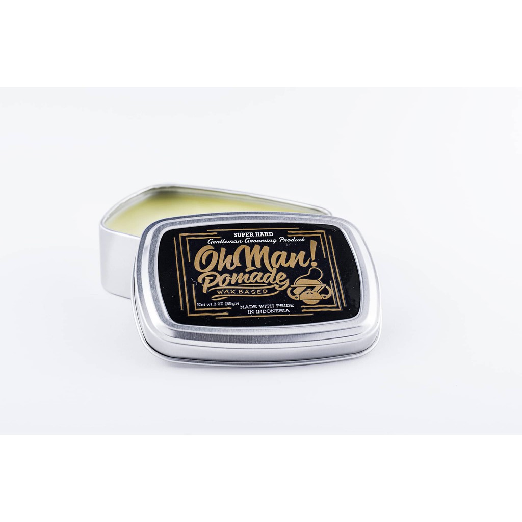 POMADE OH MAN! MYSTIC GOLD WAX BASED SUPER HARD GEL MINYAK RAMBUT - FREE SISIR SAKU PRIA COWOK