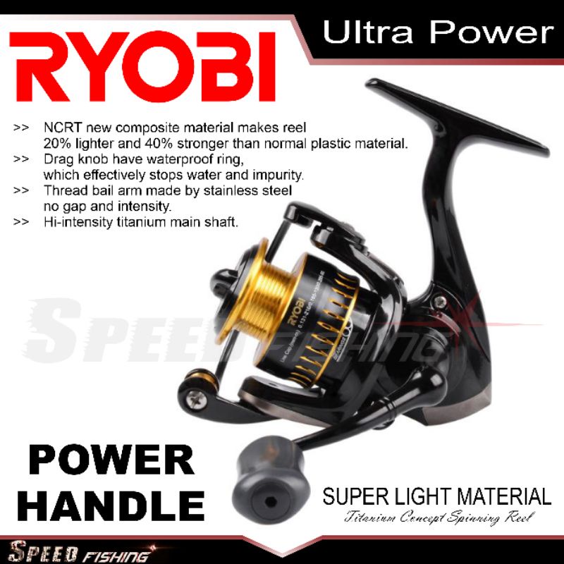 Reel Ryobi Ultra Power 800 1000 Power Handle Ultralight Ryobi Ultra Light Reel