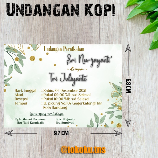 UNDANGAN MINI/UNDANGAN KOPI/UNDANGAN PERNIKAHAN/UNDANGAN KHITAN