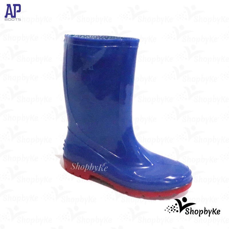 AP Boots Anak Tanggung 2001 Warna Merah dan Biru Glossy Mengkilap Size 34-39