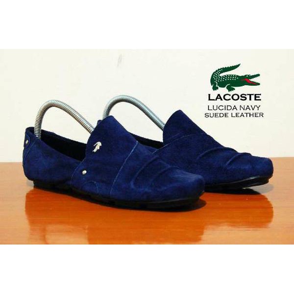 SEPATU LACOSTE LUCIDA NAVY SUEDE LEATHER
