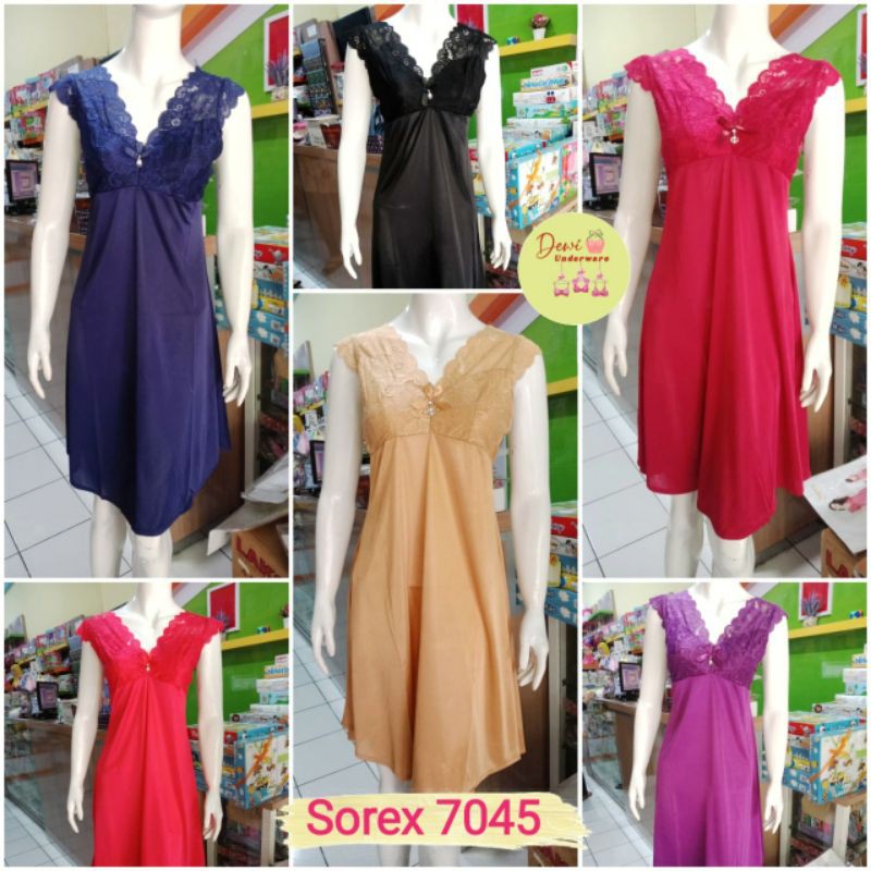 Lingerie sorex 7045| Gaun tidur sexy | Lingerie sexy sorex | Baju tidur satin seksi