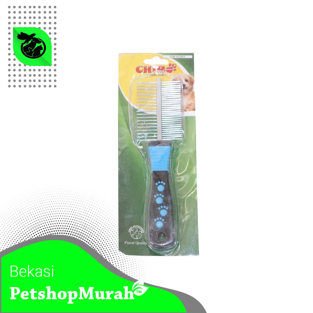 Sisir Bulu Kucing Dan Anjing Double Sisir Hewan Simple Double