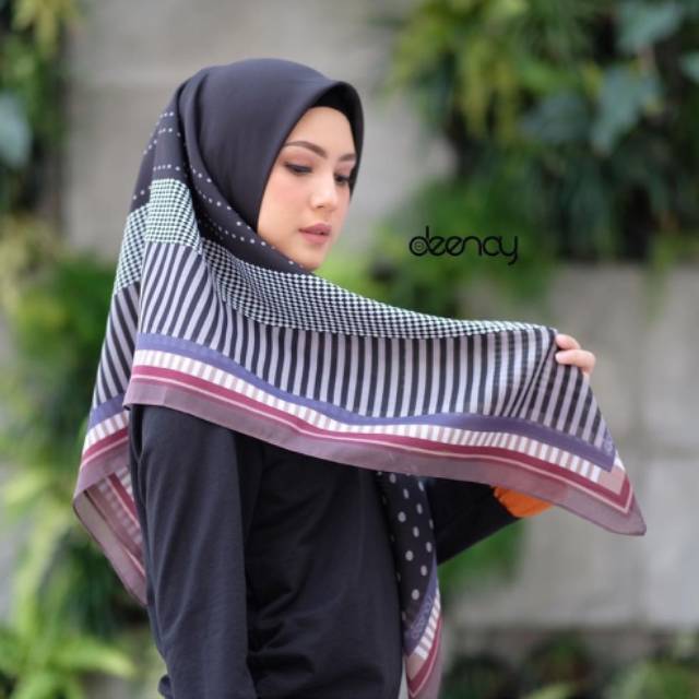 DEENAY BLACK WINDY PRINTED SCARF - ASLI - ORI