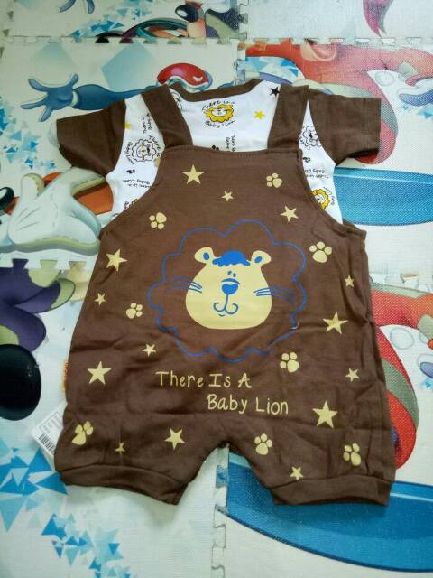 Baju jumper bayi baju kodok 2pc karakter baby lion