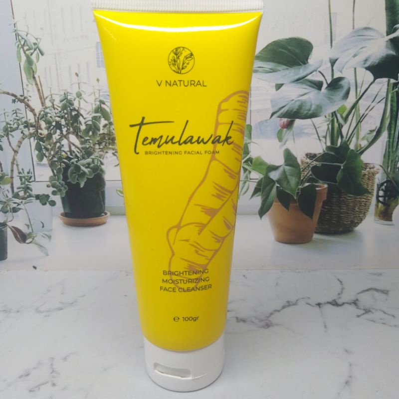 FACIAL FOAM TEMULAWAK // V NATURAL TEMULAWAK BRIGHTENING FACIAL FOAM