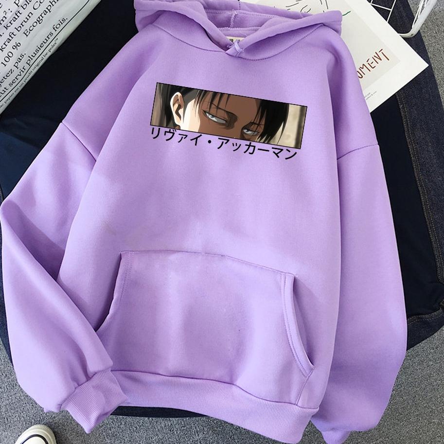 [KODE PRODUK GCAFG6439] Sweater Hoodie Anime AOT Levi Ackerman Jaket Pria/Wanita/Remaja/Dewasa AOT L