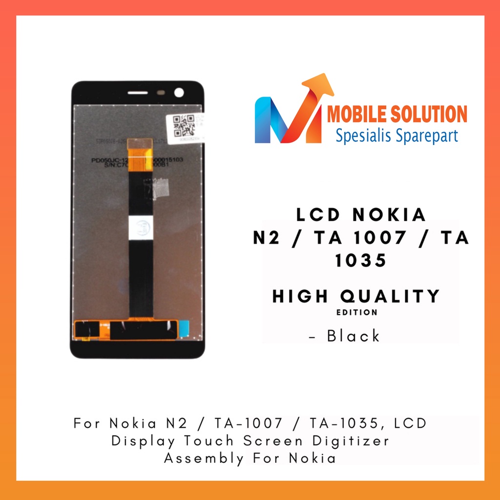 Grosir LCD Nokia N2  LCD Nokia TA-1007  LCD Nokia TA-1035 Universal ORIGINAL 100%  Fullset Touchscreen Garansi 1 Bulan + Packing / Bubbel