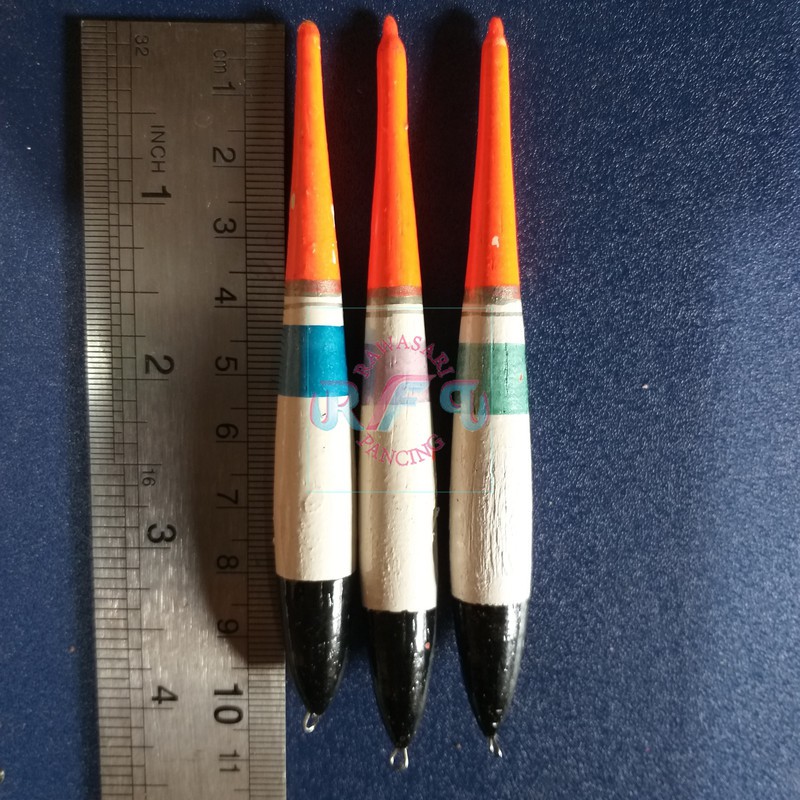 Pelampung Pancing Kayu Panjang 10cm