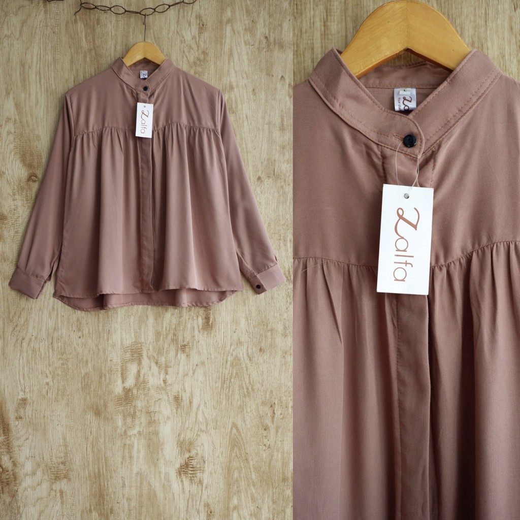 DANIA blouse by ZALFA OUTFIT / blouse polos / blouse wanita murah / blouse rayon-Milo (R.Twill)