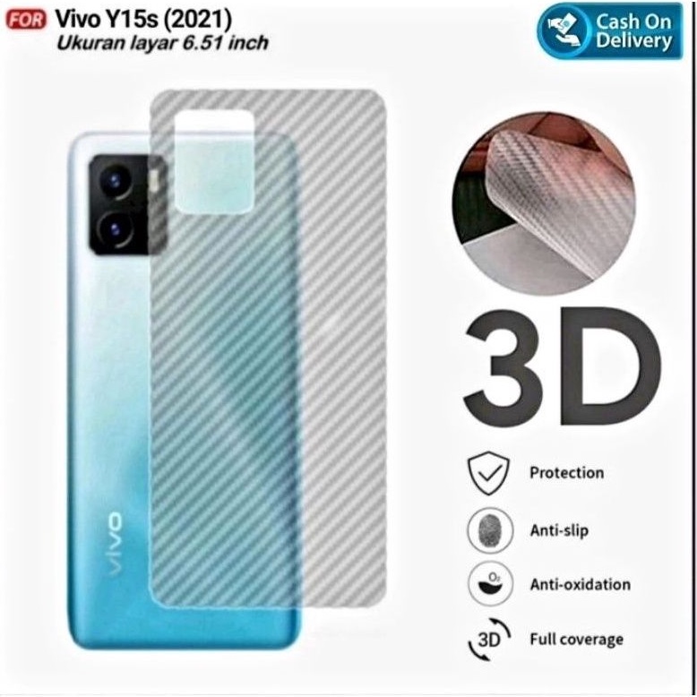 Skin Carbon Transparan Vivo  Y15S Y21 2021 Y21s Y33s Back Screen Handphone