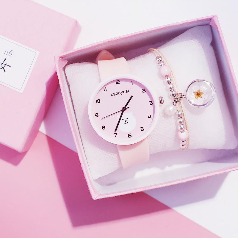 ✅Grosir Jam Senen -  Jam Tangan Quartz CandyCat Beruang Untuk Wanita Import / Jam Tangan Wanita Analog