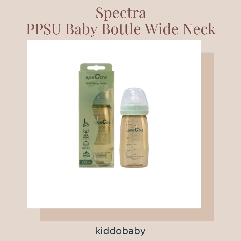 Spectra PPSU Baby Bottle Wide Neck 260ml (L) | Botol Susu