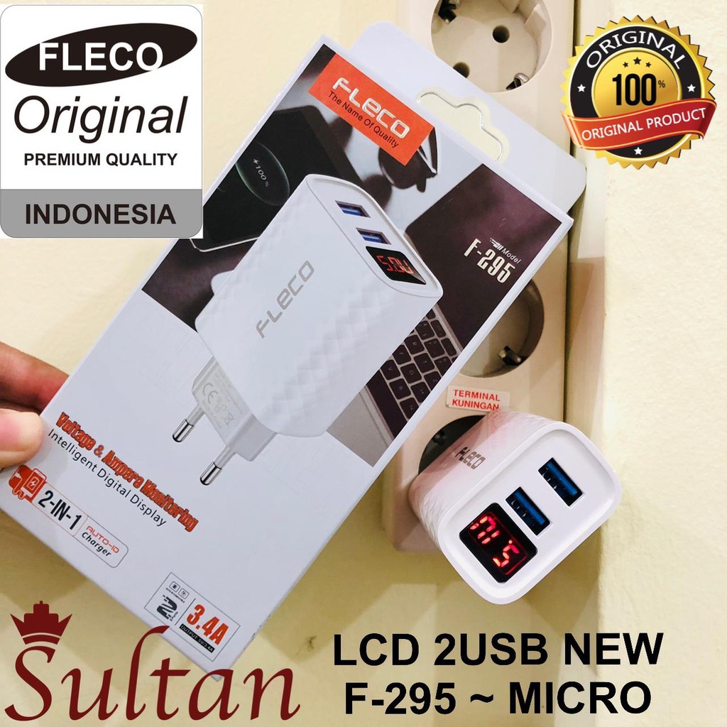 CHARGER FLECO F290 adaptor/CASAN FLECO LED F-290 type-c/f295 type-c QUALCOM 3.0 SUPPORT VOOC