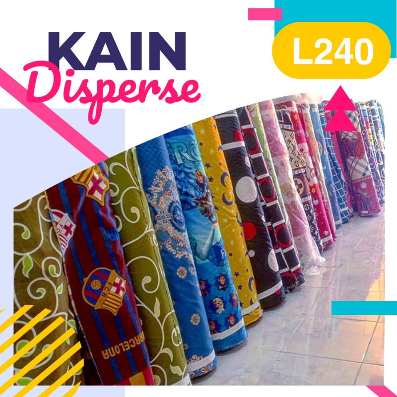 BAHAN SPREI | KAIN DISPERSE | MOTIF BERAGAM