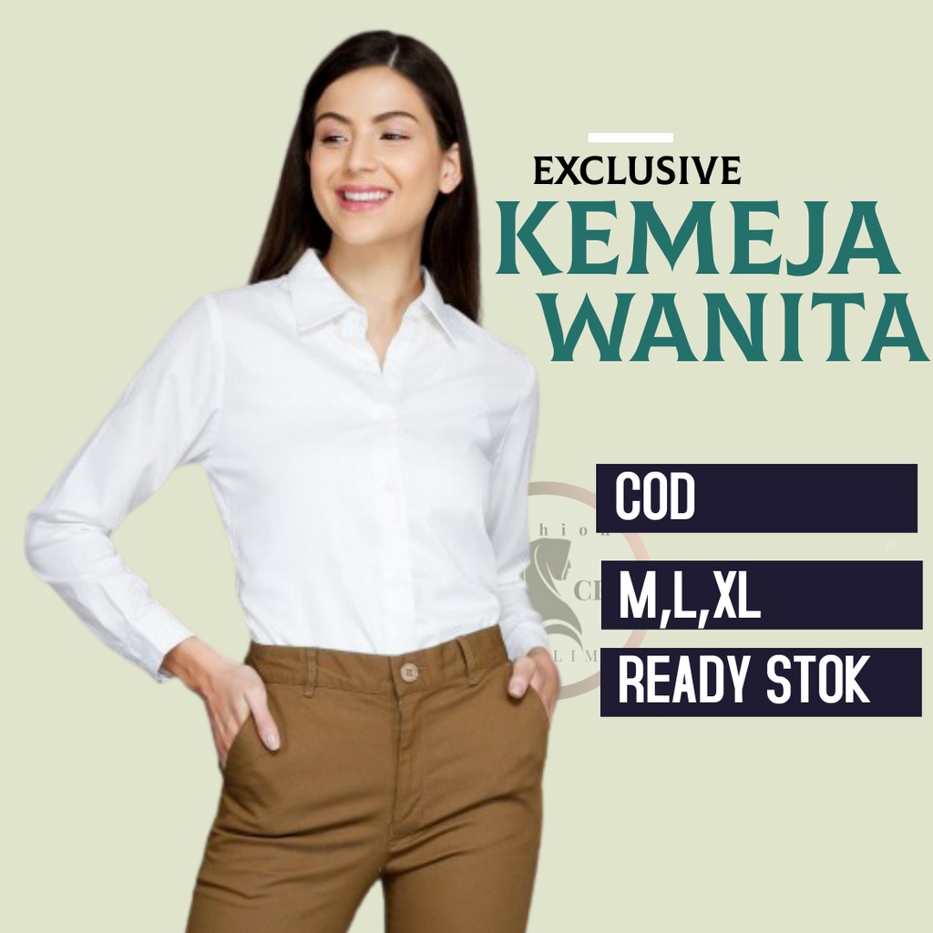 Baju Kerja Wanita Cewek Kantor Lengan Panjang Kekinian Model Terbaru