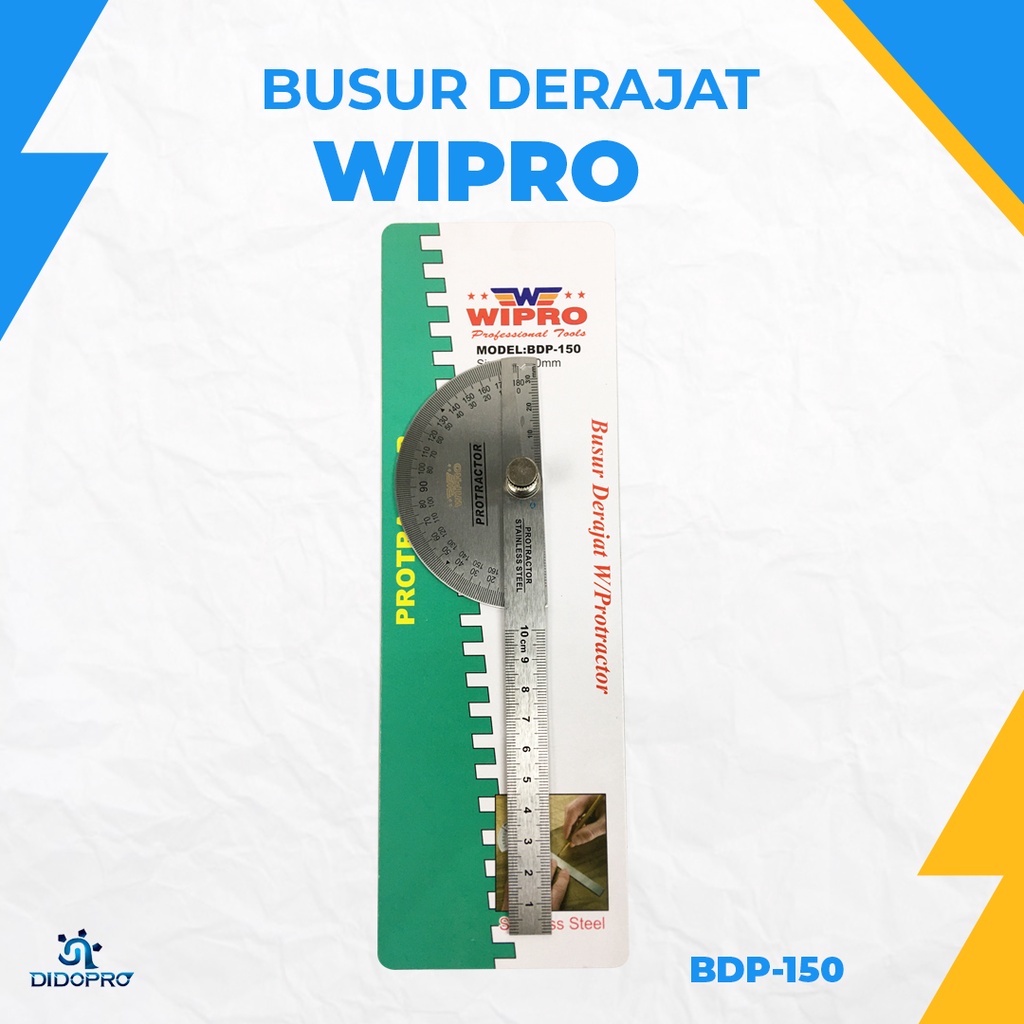 Penggaris Busur Derajat Protactor 15 Cm WIPRO