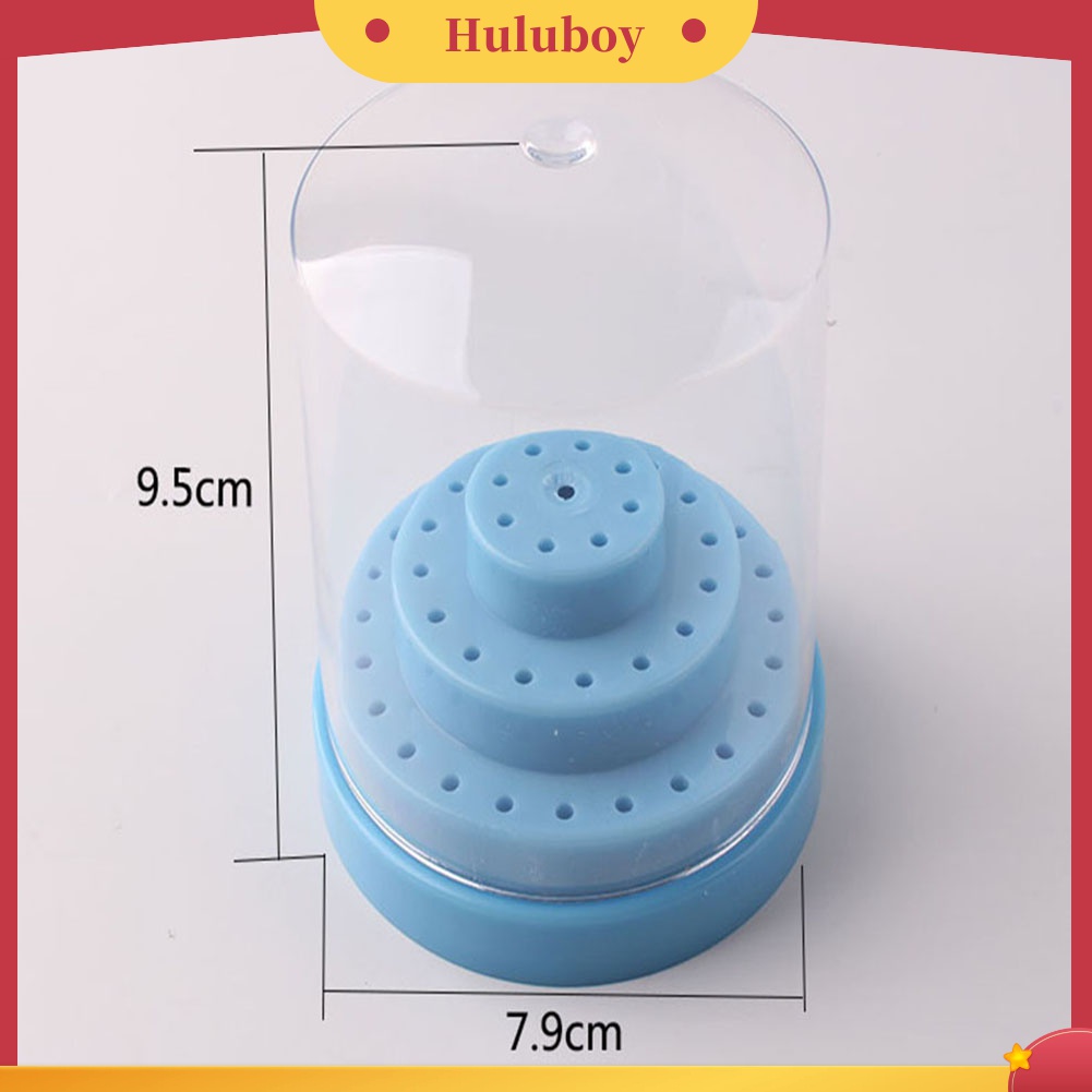 Huluboy Huluboy♡ Rak Stand Display Penyimpanan Mata Bor Nail Art 48 Lubang Portable