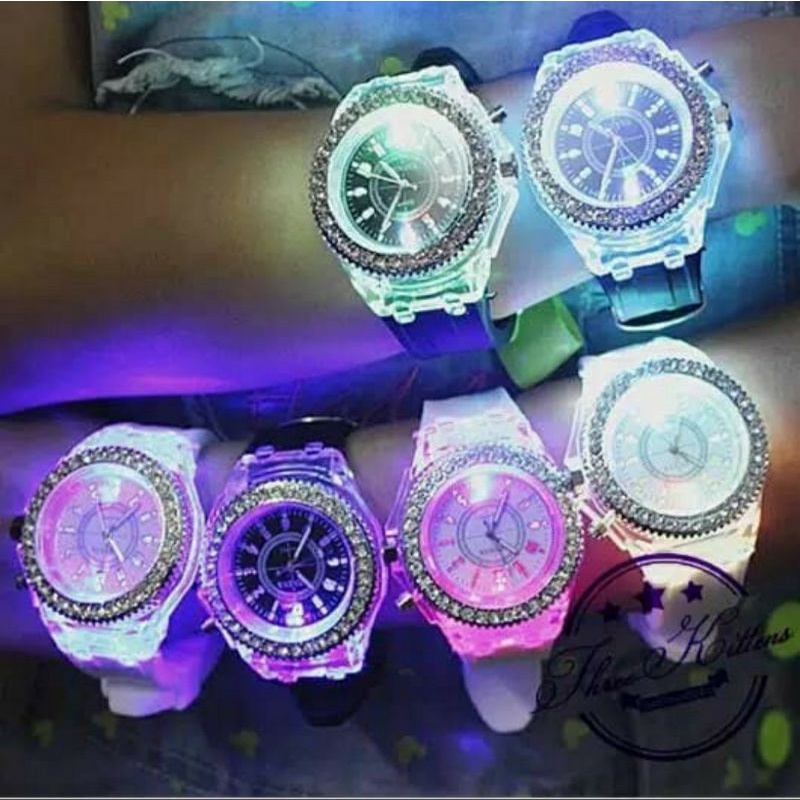 Discont Besar Jam Tangan Ganeva LED Jam Tangan Quartz Olahraga