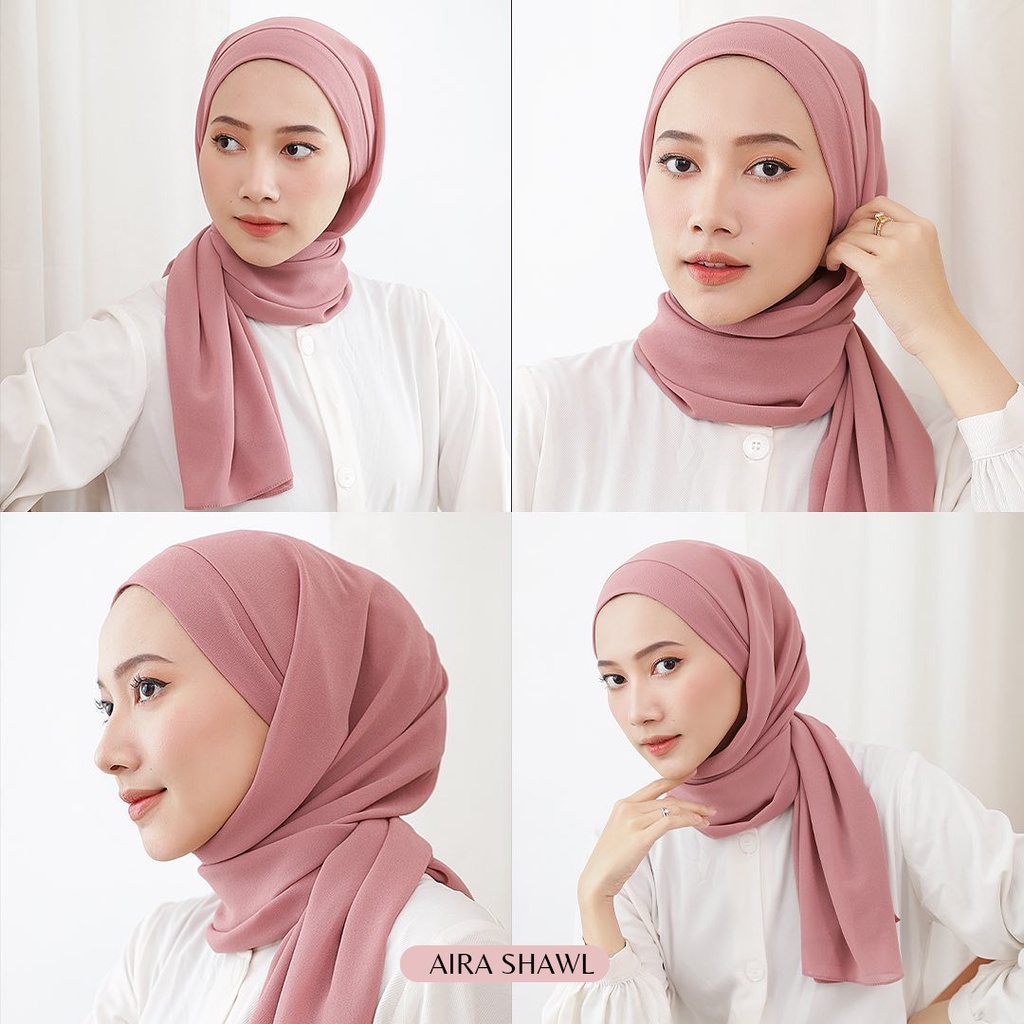 𝗖𝗮𝗿𝗲.𝗶𝗻 Aira Shawl | Pashmina Tali Melayu / Pashmina Malay Ceruti Babydoll 175x75 PREMIUM QUALITY