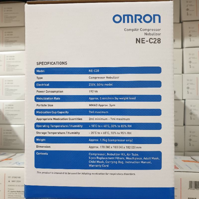 Nebulizer Omron Ne C28 Alat Uap Pernapasan Alat Uap Nebulizer Alat Bantu Asma