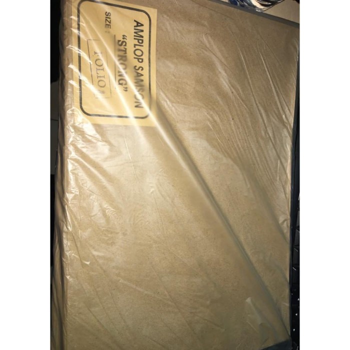 

Limited Amplop Coklat Folio F4 Mr / Amplop Cokelat Uk. F4 100Pcs Bagus