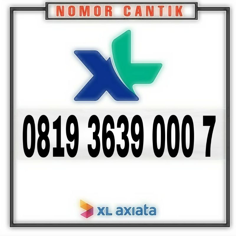 nomer cantik nomor kartu perdana XL 193639 19 193 363 639 93639000 36390007 3639 6390007 390007 3900