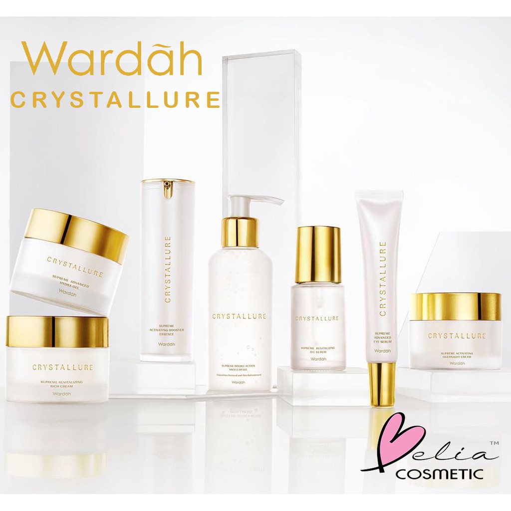 ❤ BELIA ❤ Wardah Crystallure Series | Supreme Oil Eye Serum Essence Gel Overnight Cream Rich SPF35++