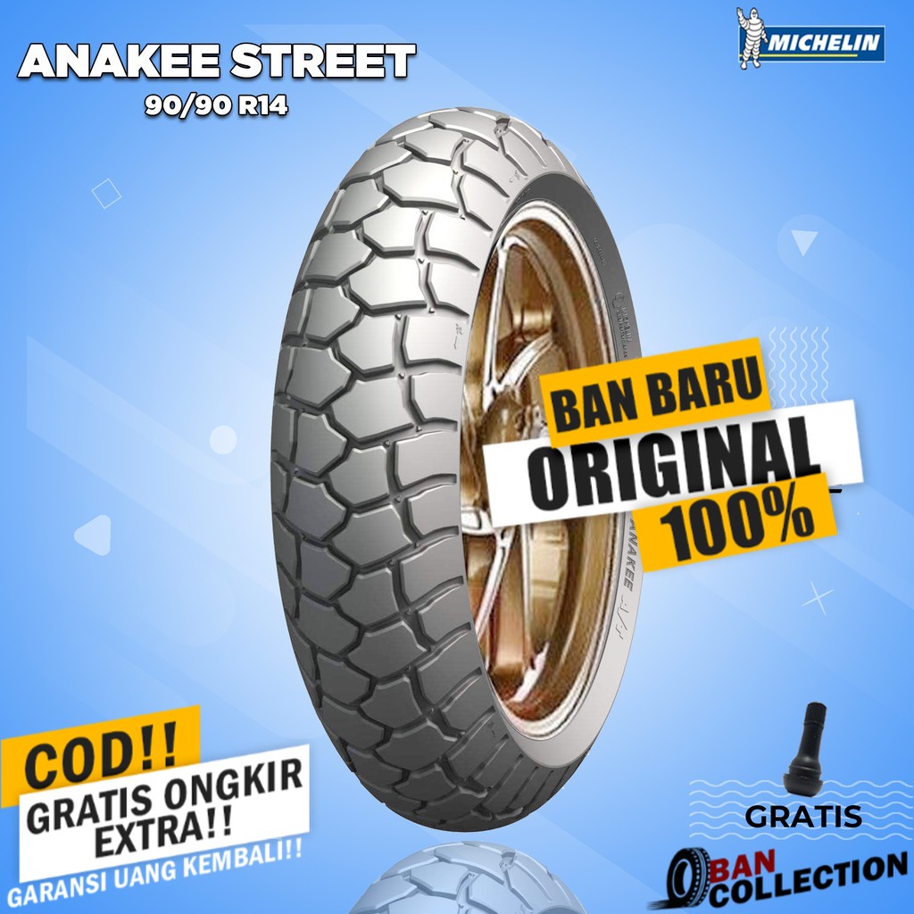 Ban Motor Matic // MICHELIN ANAKEE STREET 90/90 Ring 14 Tubeless ban motor matic tubles ring 14 ban 