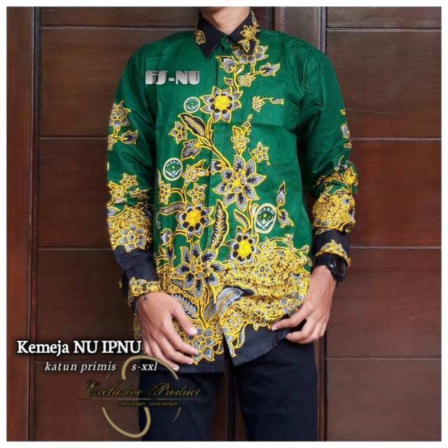 Batik Pria Kemeja NU Nahdlatul Ulama IPNU