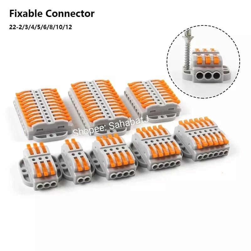 Terminal Konektor Kabel 22-2/3/4/5/6/8/10/12 Sambungan Kabel Wire Connector model skrup