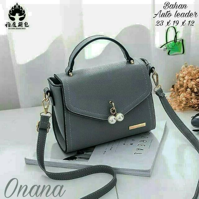 Tas Selempang ONANA gantungan mutiara-pearl /tas modis