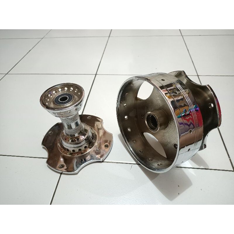 Tromol Becak PCX 150 - PCX150 Depan Belakang Chrome Bahan Besi Baja Anti Pecah