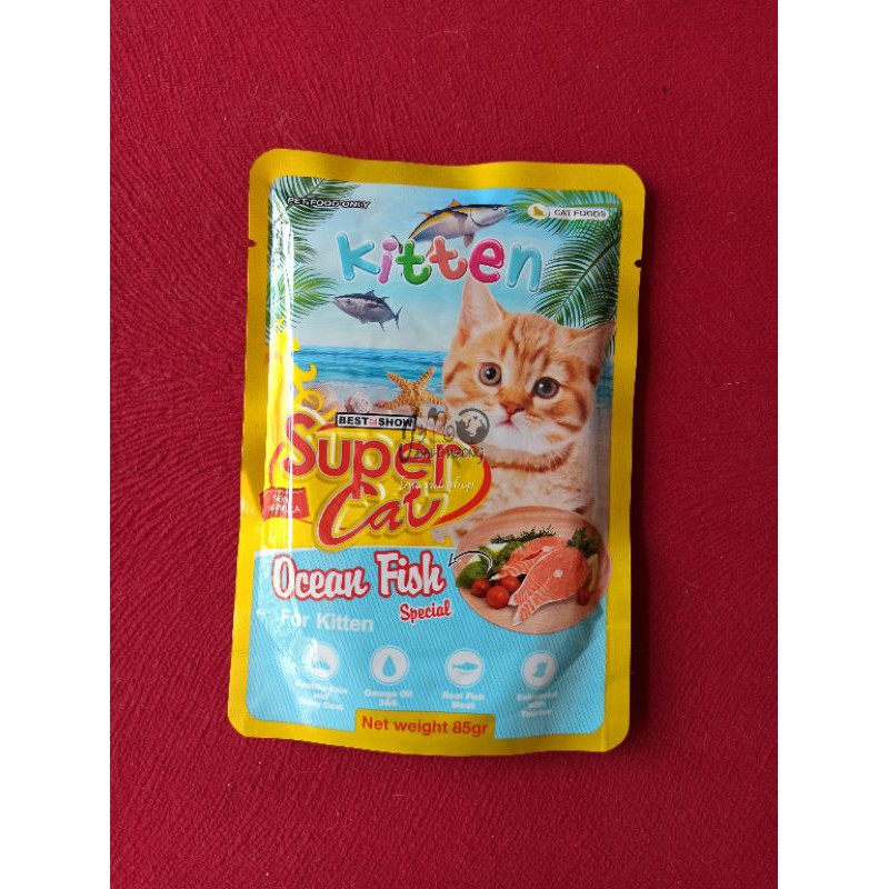 super cat pouch wet food makanan kucing