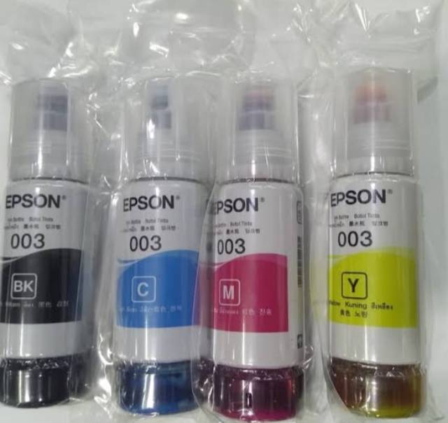 Tinta 003 Original Printer L1110 L1210 L3110 L3210 L3150 L3250 L5190 L5290 Loseepack 65ml { Tanpa Kemasan &amp; segel dus }