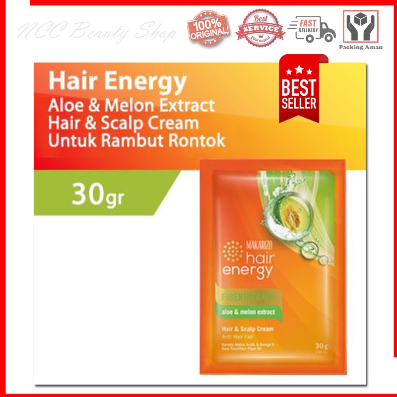 * NCC * Makarizo Hair Scalp &amp; Creambath Hair Energy Fibertherapy - Kemasan Sachet