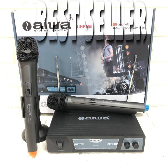 Microphone Mic AIWA UHF 255 Wireless Handheld