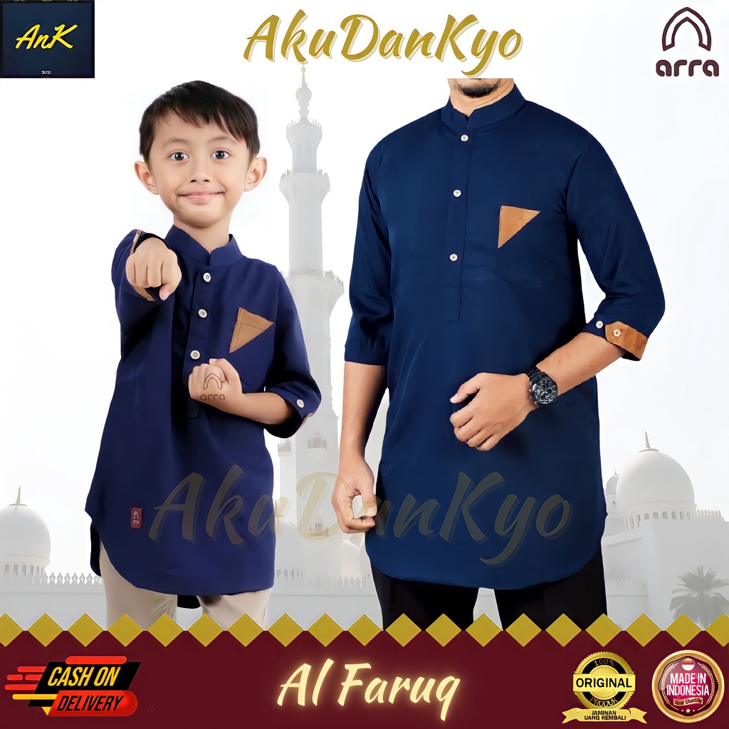 Baju Koko Kurta Pakistan Couple Ayah Dan Anak Lengan Pendek Arra Al Faruq Baju Kokoh Muslim