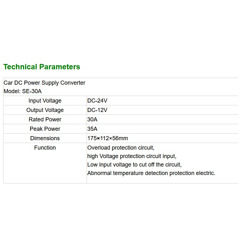 Step Down DC 24V To 12V 30A Power Converter DC Step Dwon Converter DC 30A Car Power Transformer