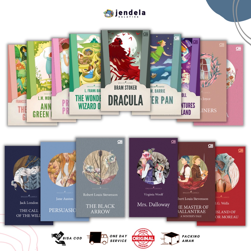Novel Bahasa Inggris English Classic Ready Banyak Judul (Little Women, Romeo & Juliet, Wizard of Oz,