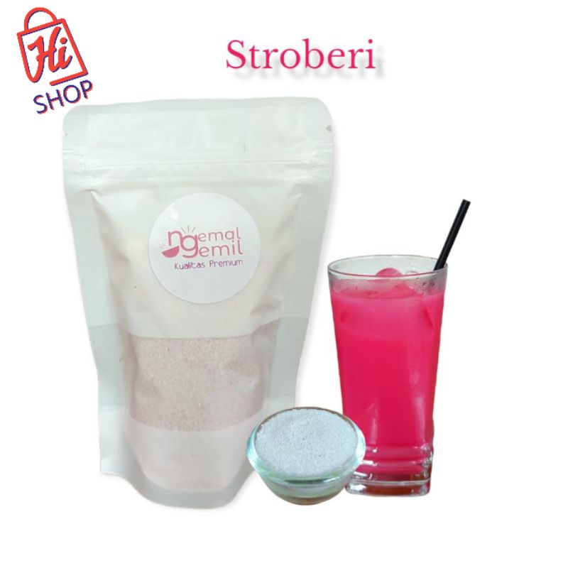 

Bubuk Minuman Rasa Stroberi Serbuk Minuman Kekinian Stroberi Powder Drink Kualitas Premium