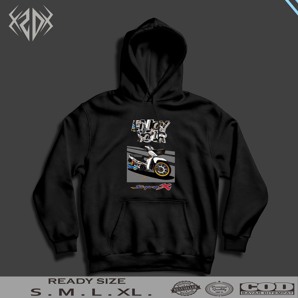 HOODIE HONDA SUPRA X ENJOY YOUR SUPRA X / HOODIE PRIA / JAKET PRIA / HOODIE KEKINIAN