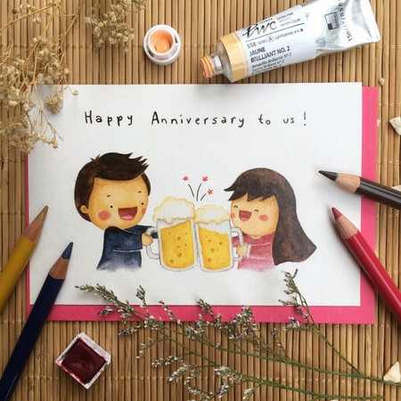 

[Artopia] Greeting Card Love Expression by MENTOL ART / Anniversary Couple Romance Romantic Pun Cute