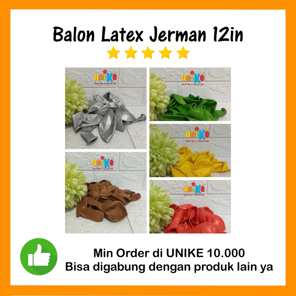 BALON Latex Metalik Jerman 12" Perlengkapan Dekorasi Pernak Pernik Ultah Anak Birthday Decoration
