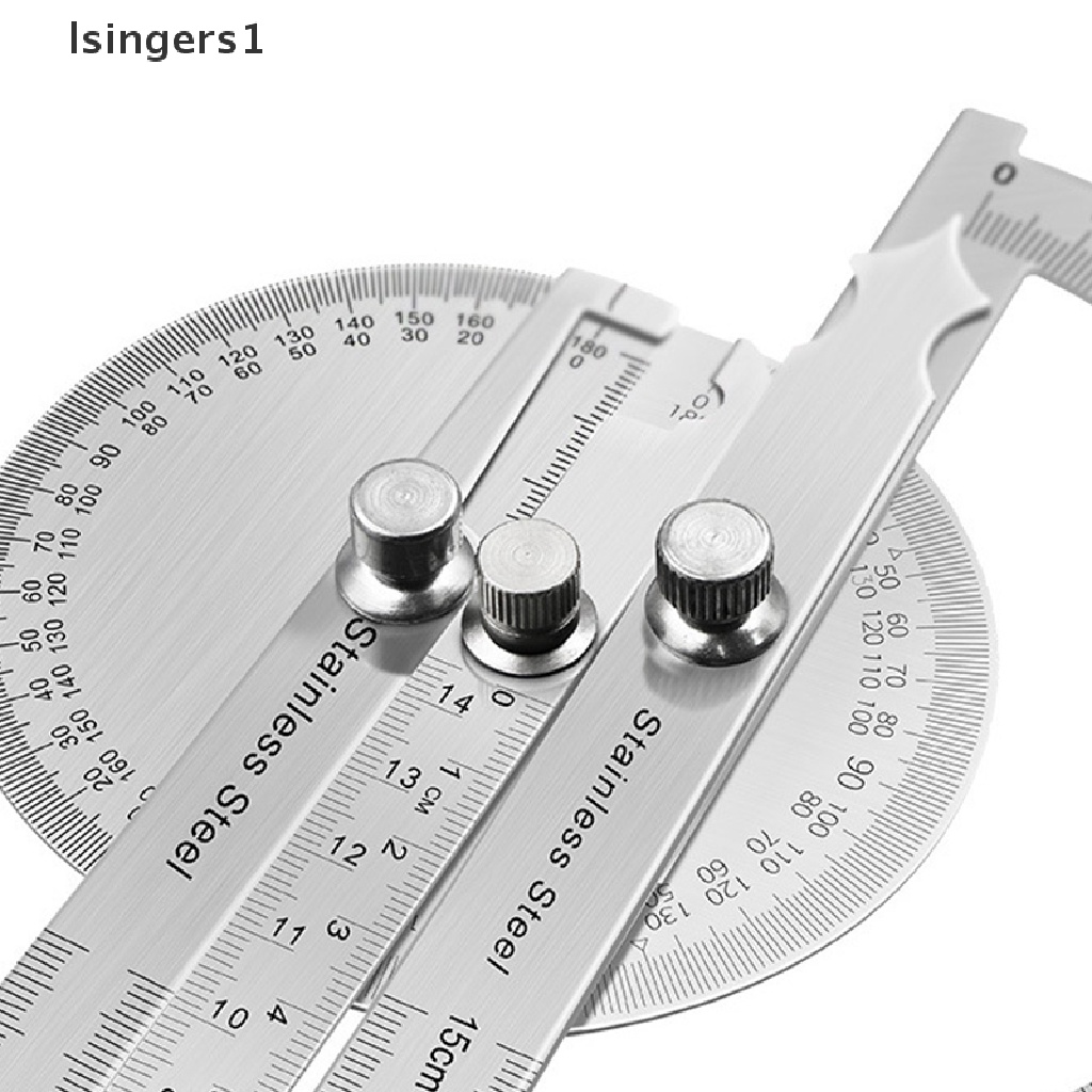 (lsingers1) Penggaris Goniometer 180 Derajat Bahan Metal Untuk Pengerjaan Kayu