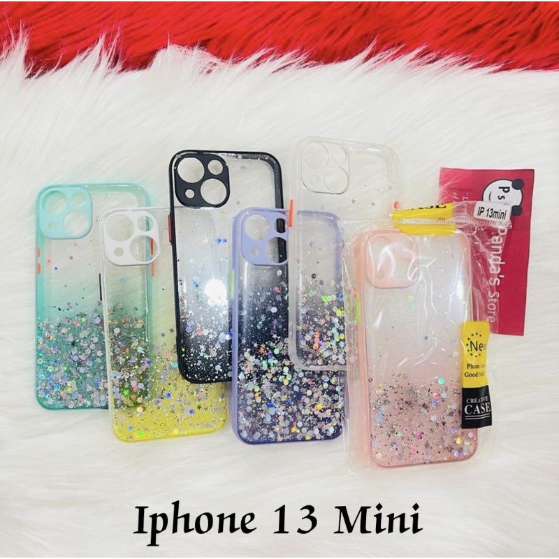 Glitter Case Iphone 13 Mini Funny Color Dengan Pelindung Kamera (PsS)